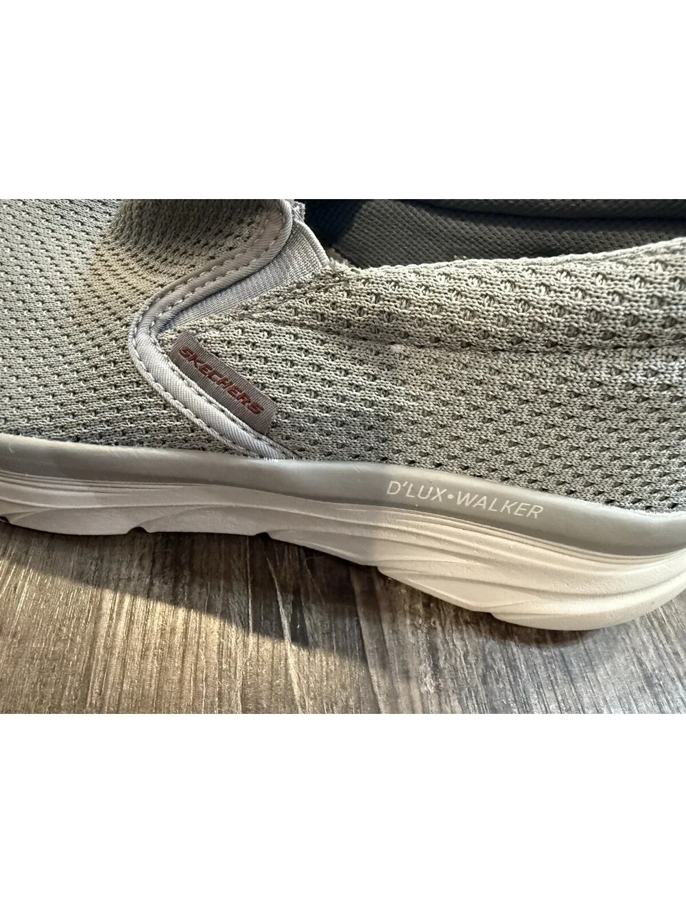 Skechers Womens Slip In Sneakers Sz 10 Gray Go Walk Air Cooled Memory Foam Shoes